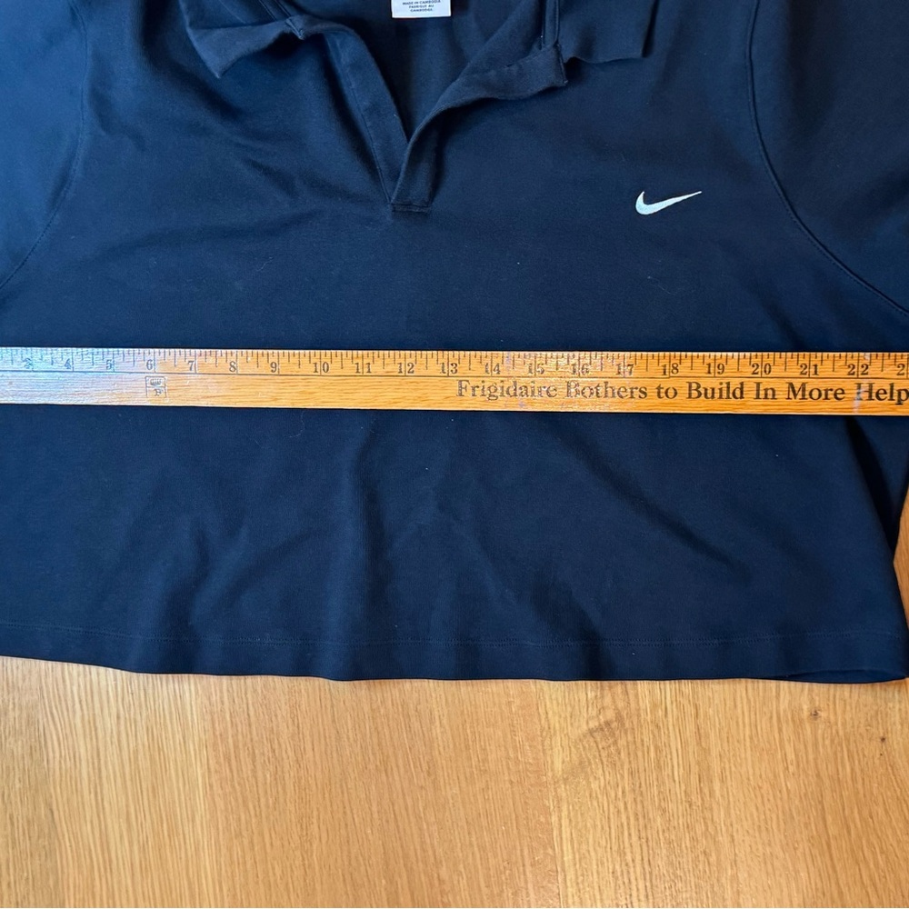 Nike Women's Black Crop Top Polo Size 1X Casual Golf Feminine Cropped Plus Size - Picture 6 of 6